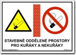 Tabulka - ZÁKAZ KOUŘENÍ V CELÉ BUDOVĚ Druh materiálu: sam.Zákaz kouření v celé budově, velikost: A4 30x21 cm