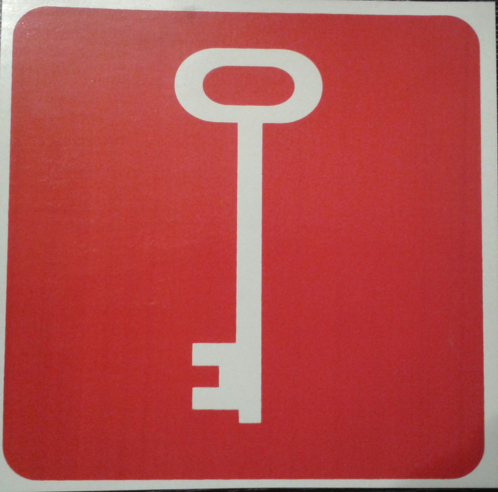 Tabulka - KLÍČ K HYDRANTU Druh materiálu: Plast, velikost: 21x15 cm