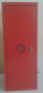 Skřín na hasící přístroj - kovová červená