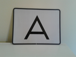 Tabulka - pevná A pro mezinárodní přepravu odpadů (40x30 cm)