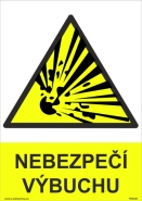 Tabulka - NEBEZPEČÍ VÝBUCHU materiál: folie, velikost: A5 21x14,5 cm