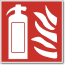 Tabulka - hasící přístroj-přenosný hasící přístroj Druh materiálu: plast., velikost: 15x15 cm