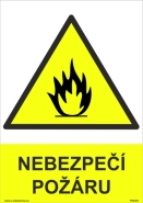 Tabulka - NEBEZPEČÍ POŽÁRU materiál: plast, velikost: 29,7x21 cm