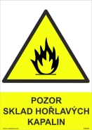 Tabulka - SKLAD HOŘLAVÝCH KAPALIN materiál: plast, velikost: A4 30x21 cm